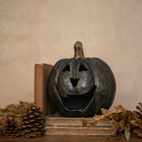 Black Big Mouth Jack O'Lantern Resin Mache Pumpkins