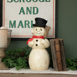 Vintage Distressed Resin Mache Kentucky Snowman