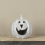 Grey Big Mouth Jack O'Lantern Resin Mache Pumpkin