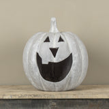 Grey Big Mouth Jack O'Lantern Resin Mache Pumpkin