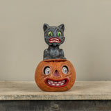 Crazy Cat with Jack-O'-Lantern Candy Bucket