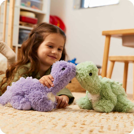 Green Long Neck Dinosaur Warmies Plush Animal