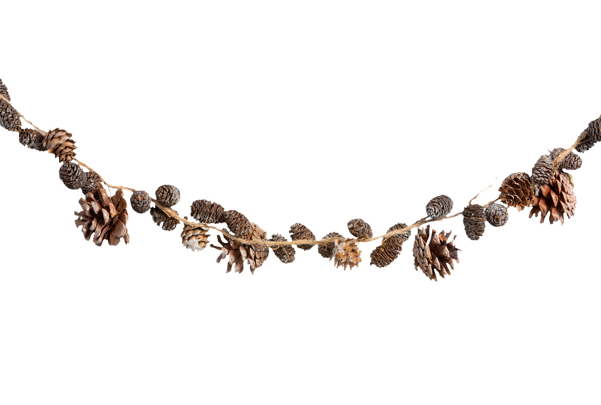 Frosted Mixed Pine Cone Garland