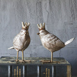 Gold Crowned Bird Figurine