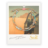 Mixed Media Beaded String Bracelet | Courage/Amazonite/Gold