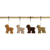 Furry Poodle Ornaments