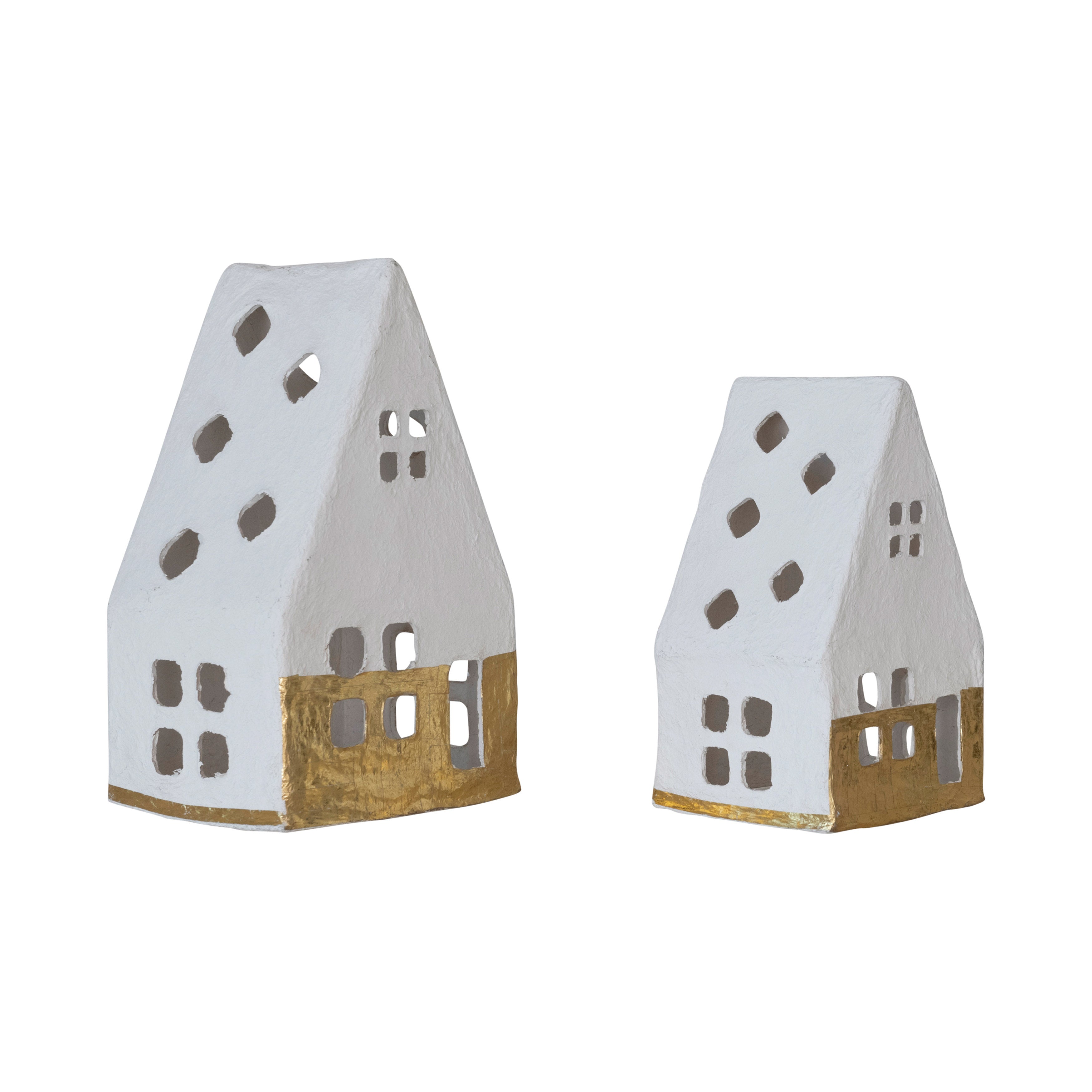 Rust and Cinder Paper Mache A-Frame Houses - Thumbnail 4