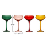 Christmas Fluted Stemmed Coupe Glass