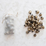 Antique Gold Mercury Glass Ornaments in Muslin Bag | Set of 36