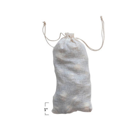 Silver Mercury Glass Ornaments in Muslin Bag | Set of 36