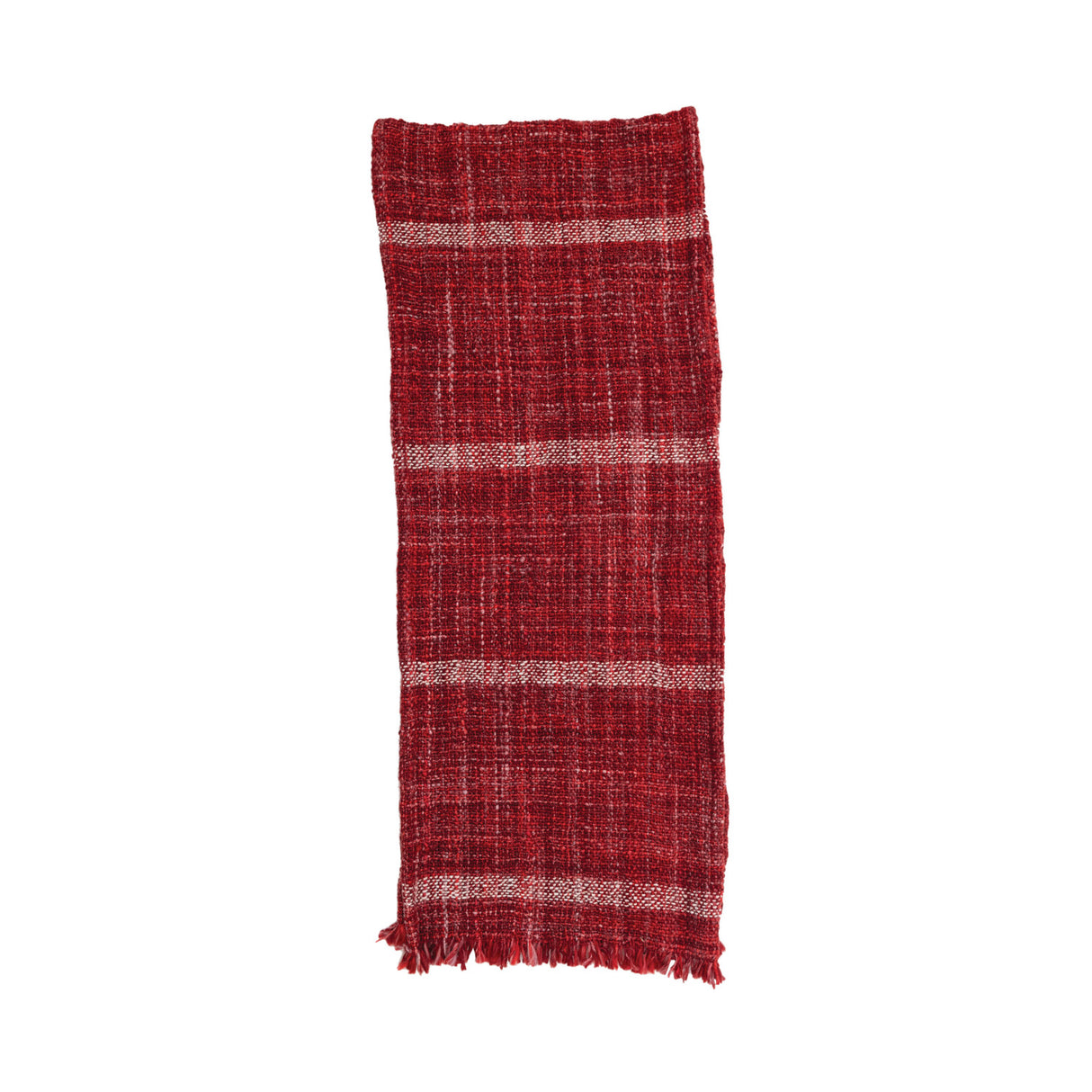 red Christmas table runner by creative co-op