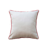 Holly Jolly Tufted Christmas Pillow with Pom Pom Trim