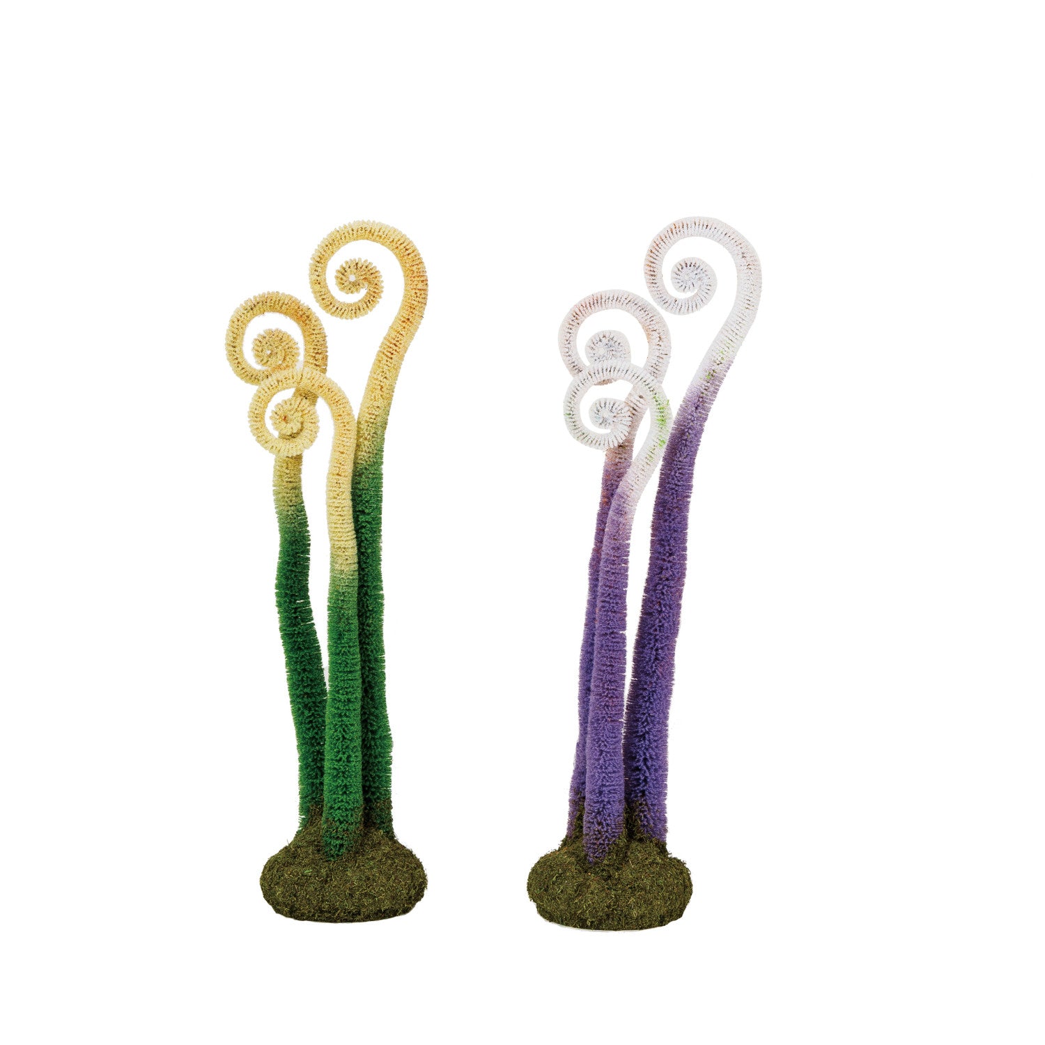 Bottle Brush Floral Swirl with Moss Base - Thumbnail 4