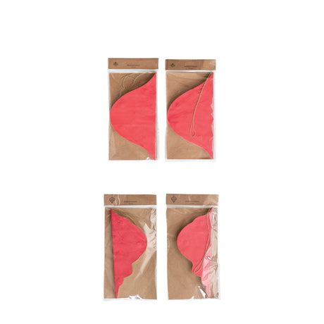 Red & White Recycled Paper Honeycomb Ornament | 2 Styles