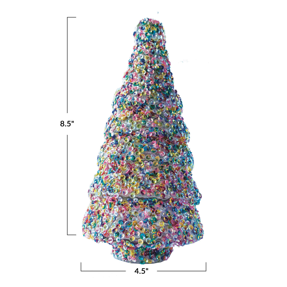 Colorful Sequin Recycled Glass Tree | 2 Sizes
