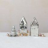 Silver Mercury Glass House |2 Sizes