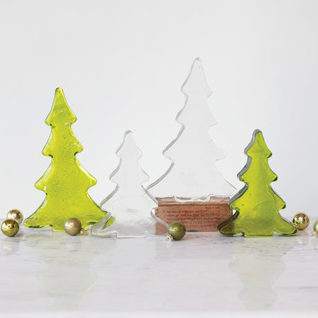 Recycled Green Glass Translucent Christmas Tree | 2 Sizes