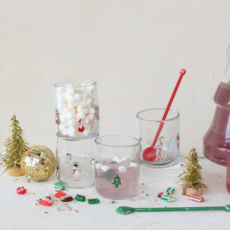 Christmas Icon Drinking Glass | 4 Styles