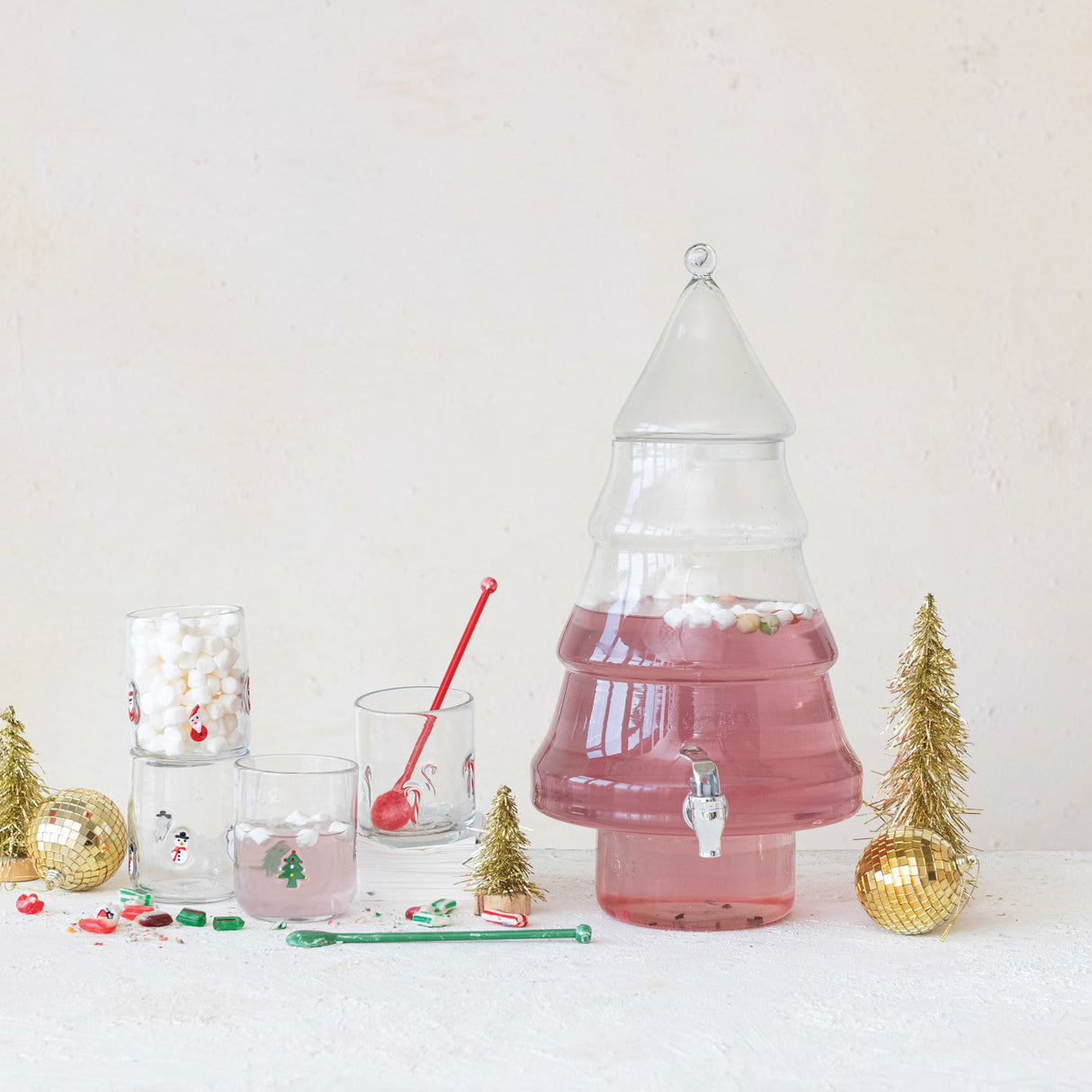 Christmas Icon Drinking Glass | 4 Styles