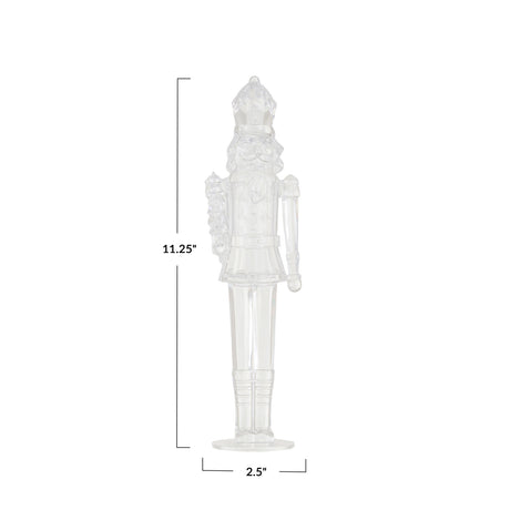 Clear Acrylic Nutcracker Figurine