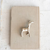 Mini Champagne Cast Aluminum Deer