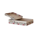 Recycled Paper Gift Boxes with Floral Pattern & Button Closures