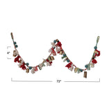 Handmade Wool & Cotton Garland with Pom Poms & Bells