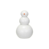 White Lacquer Ceramic Snowman Figurines