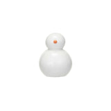 White Lacquer Ceramic Snowman Figurines