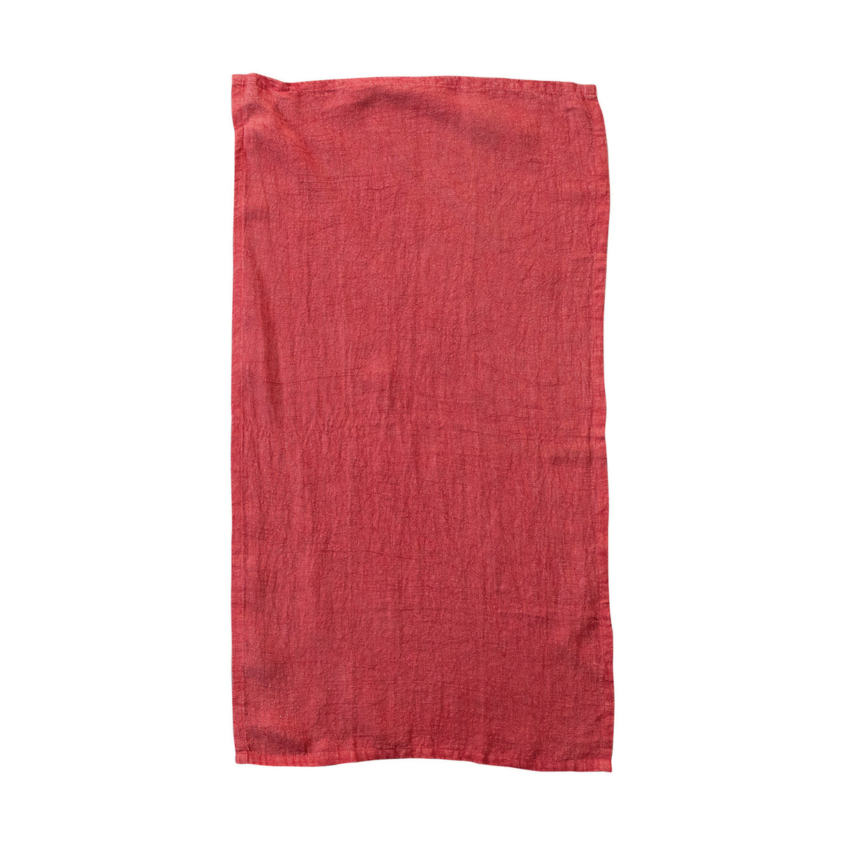 Red & Green Oversized Stonewashed Linen Tea Towels