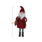 Wool Felt Santa in Winter Coat with Toy Sack