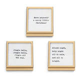 Christmas Sayings in Gold Metal Frame