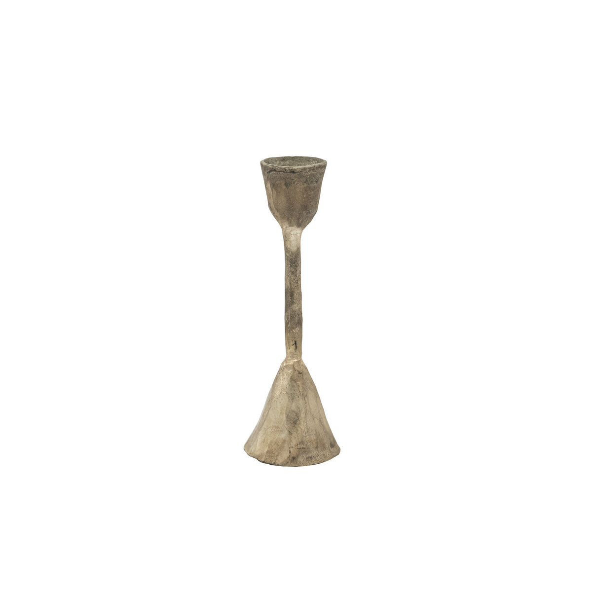 Hand-Forged Silver Metal Taper Candle Holder