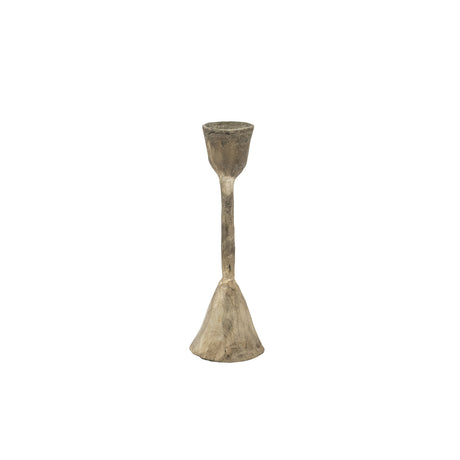 Hand-Forged Silver Metal Taper Candle Holder