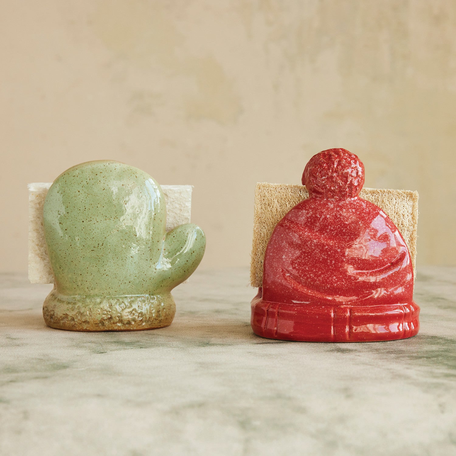 Ceramic Winter Sponge Holder | 2 Styles