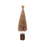 Colorful Microbead Christmas Tree with Wood Slice Base | 2 Sizes