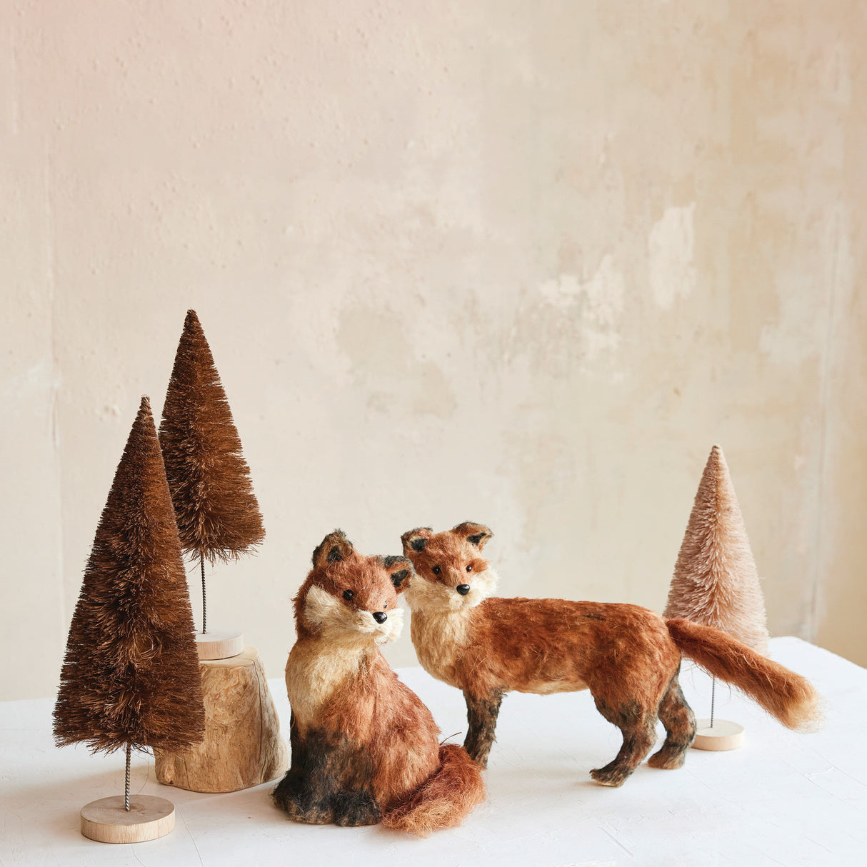 Sisal Fox Decorative Animal Figurines |2 Styles