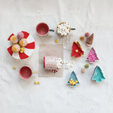 Hand-Painted Ceramic Peppermint Pedestal