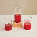 Glass LED Red Candle Light with Star Filament