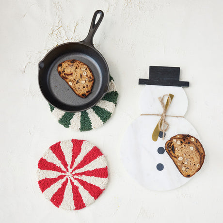 Cotton Tufted Candy Stripe Trivet | 2 Colors