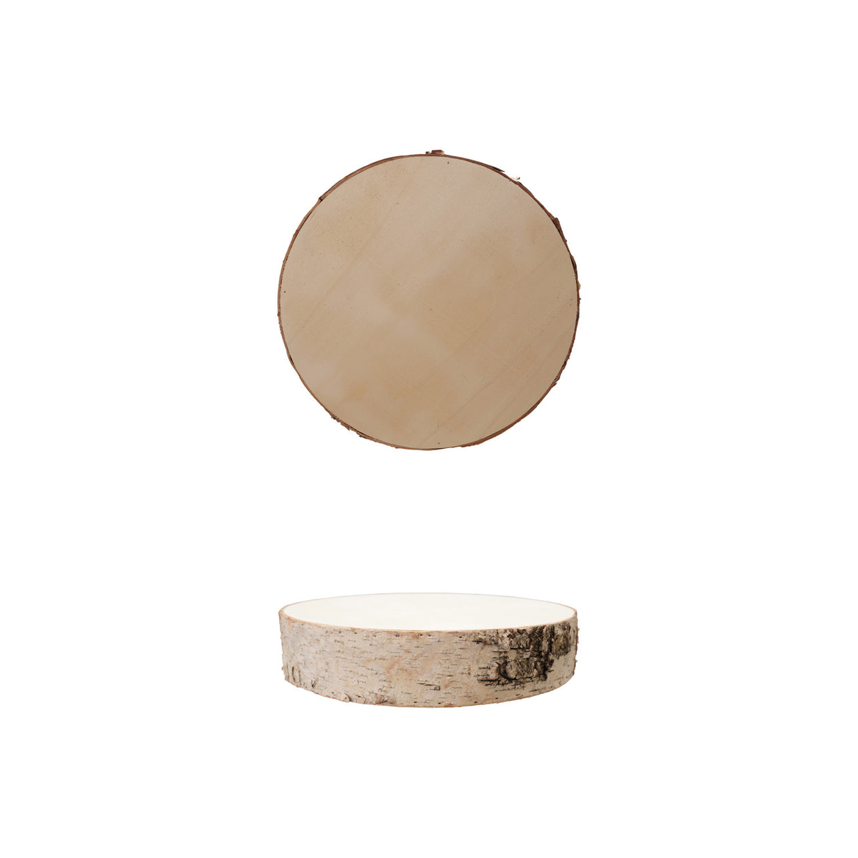 Natural Birch Wood Slice Display Risers
