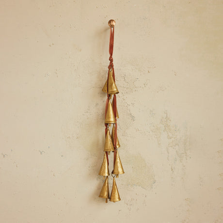 Velvet Ribbon Door Hanger with Gold Bells