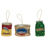 Handmade Beaded Caviar, Sardines, Pickle Ornaments | 3 Styles