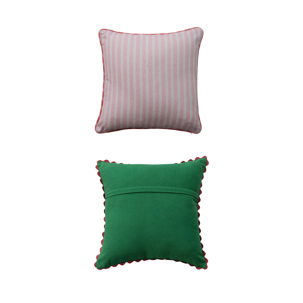 Beaded Christmas Saying Linen Throw Pillow