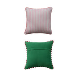 Beaded Christmas Saying Linen Throw Pillow