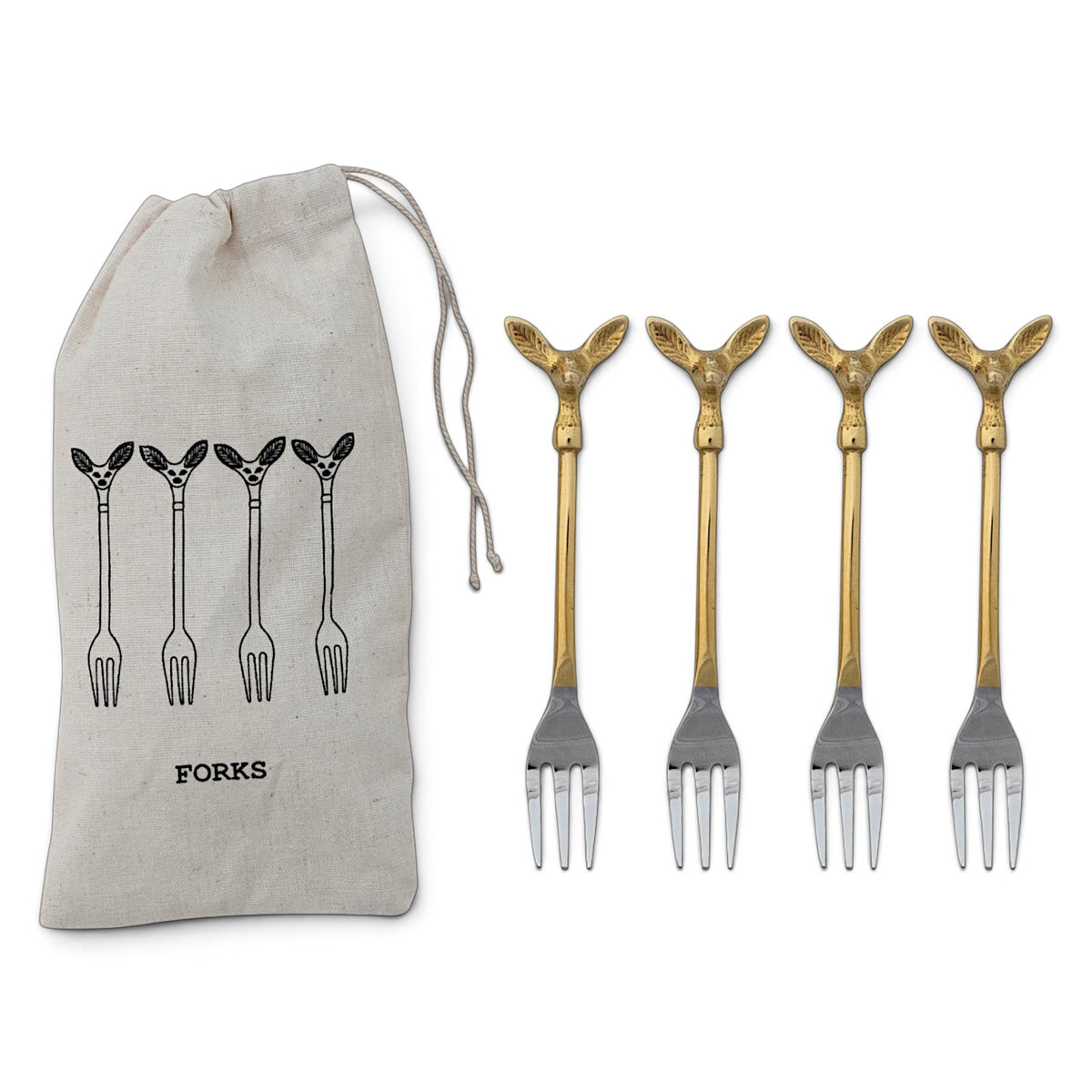 Deer Head Appetizer Forks (Set of 4)