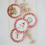 Merry Christmas Plaid Ceramic Plate