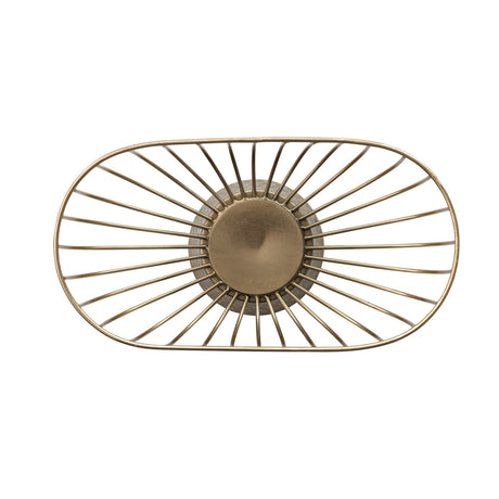 Oval Gold Wire Footed Bowl