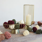 Oval Gold Wire Footed Bowl