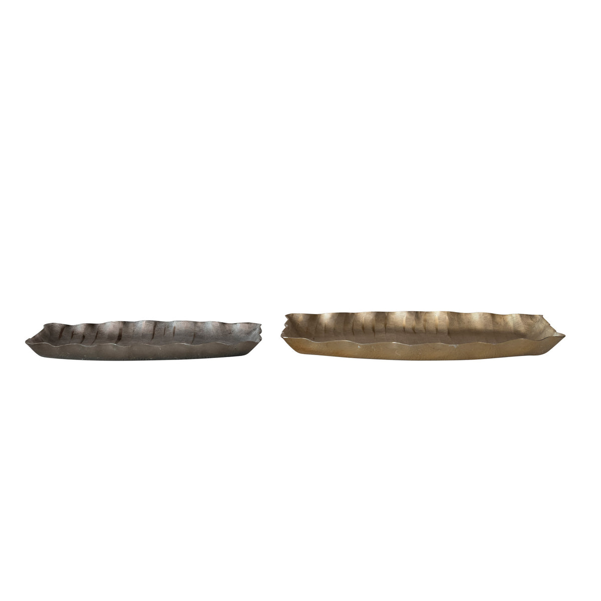Scalloped Aluminum Decorative Tray